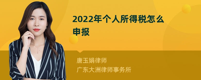 2022年个人所得税怎么申报