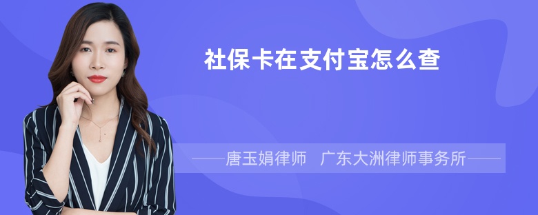 社保卡在支付宝怎么查