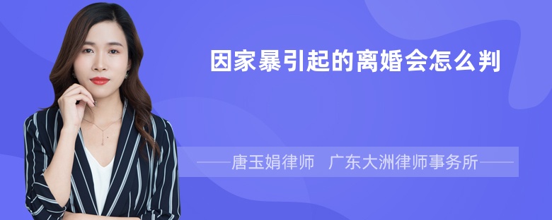 因家暴引起的离婚会怎么判