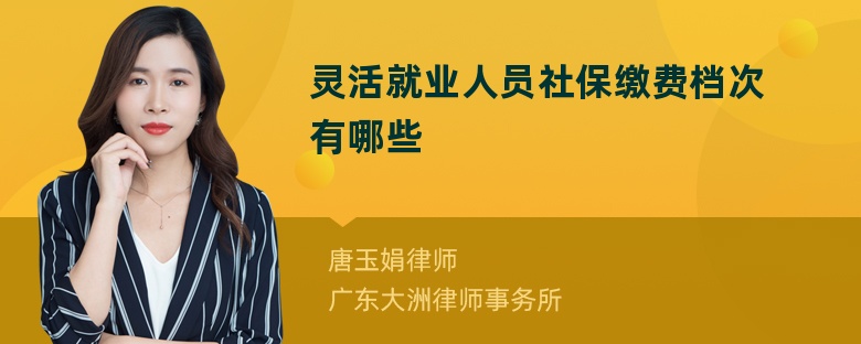 灵活就业人员社保缴费档次有哪些