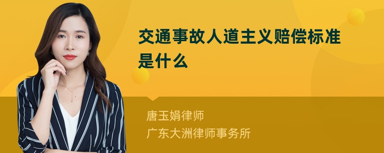 交通事故人道主义赔偿标准是什么