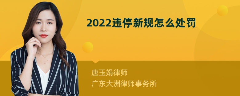 2022违停新规怎么处罚