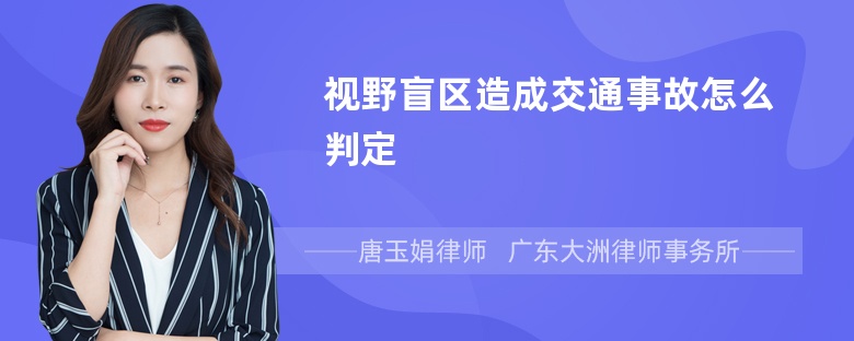 视野盲区造成交通事故怎么判定