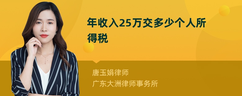 年收入25万交多少个人所得税