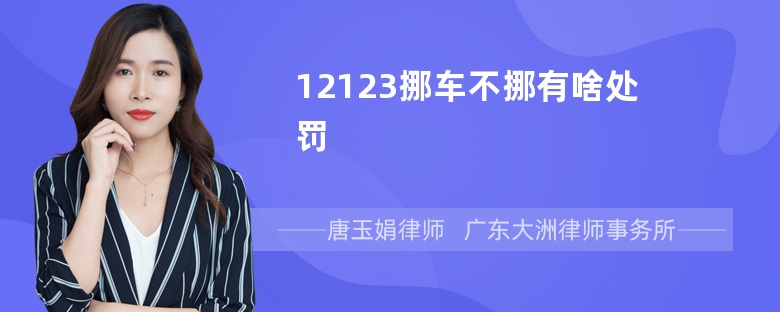 12123挪车不挪有啥处罚