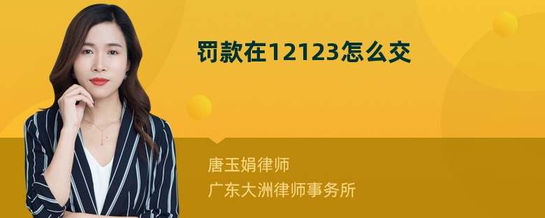 罚款在12123怎么交