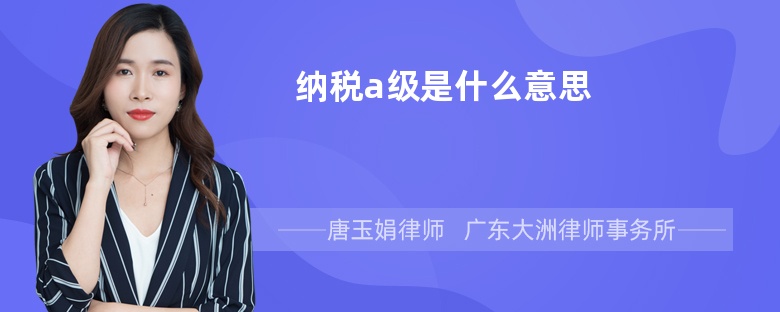 纳税a级是什么意思