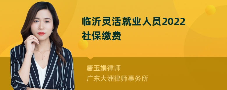 临沂灵活就业人员2022社保缴费