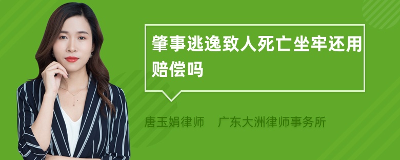 肇事逃逸致人死亡坐牢还用赔偿吗