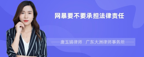 网暴要不要承担法律责任