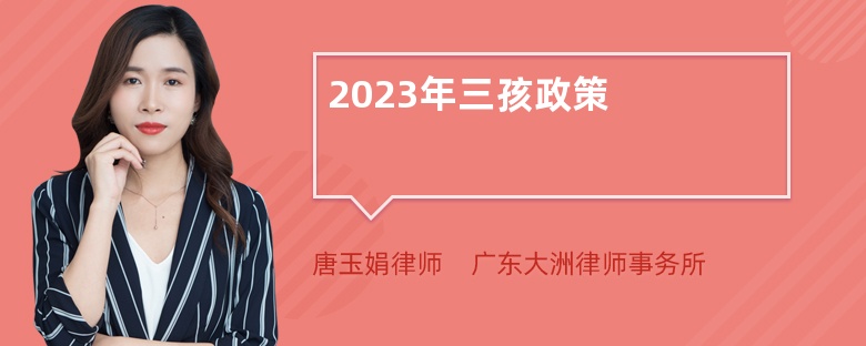 2023年三孩政策