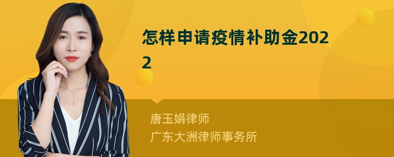 怎样申请疫情补助金2022