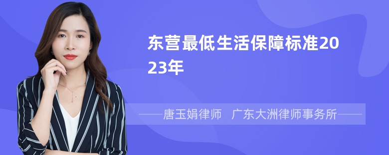 东营最低生活保障标准2023年