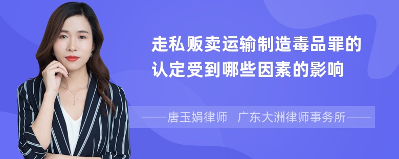 走私贩卖运输制造毒品罪的认定受到哪些因素的影响