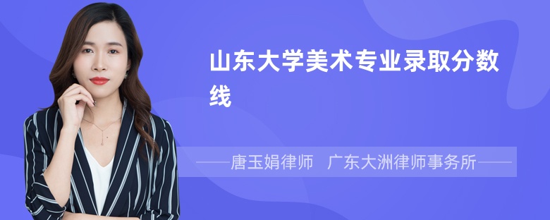 山东大学美术专业录取分数线