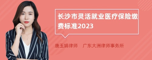 长沙市灵活就业医疗保险缴费标准2023