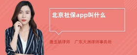 北京社保app叫什么