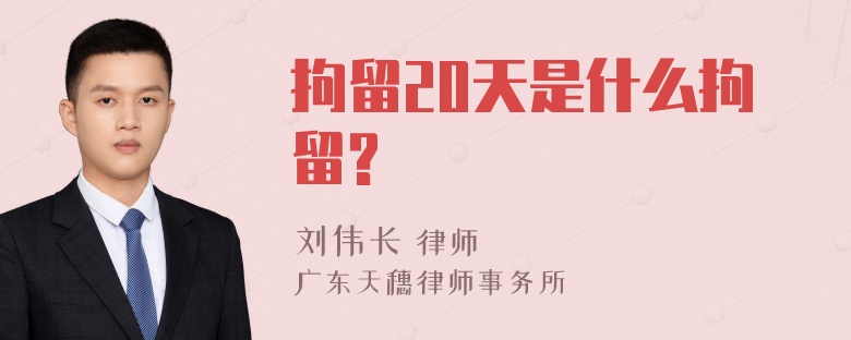 拘留20天是什么拘留?