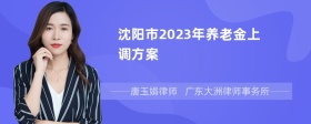 沈阳市2023年养老金上调方案