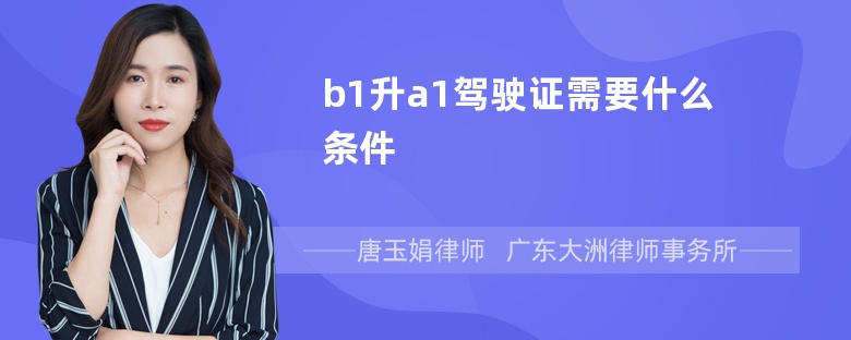 b1升a1驾驶证需要什么条件