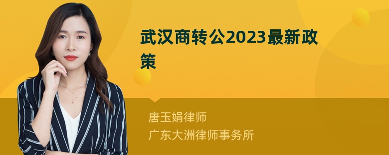 武汉商转公2023最新政策