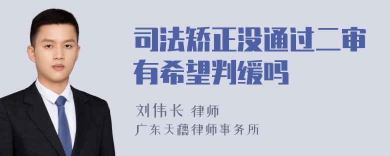 司法矫正没通过二审有希望判缓吗