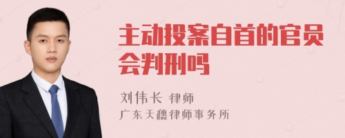 主动投案自首的官员会判刑吗