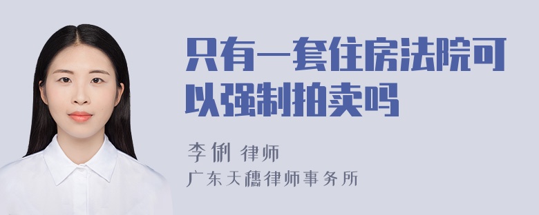 只有一套住房法院可以强制拍卖吗