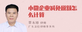 小微企业减免税额怎么计算