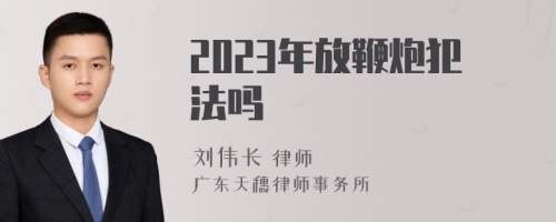 2023年放鞭炮犯法吗