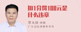 扣1分罚100元是什么违章