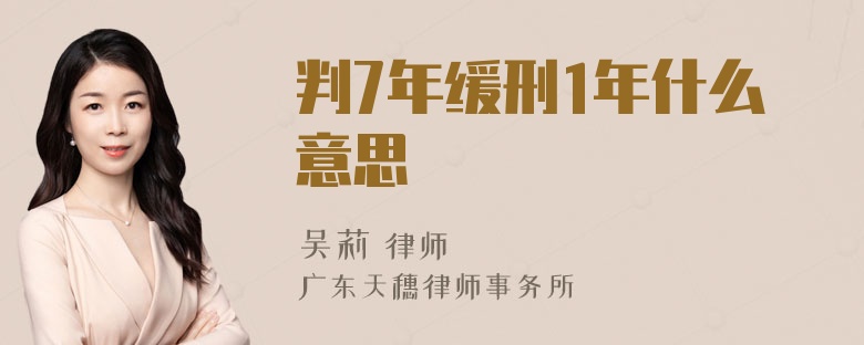 判7年缓刑1年什么意思