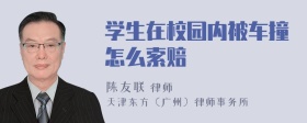 学生在校园内被车撞怎么索赔