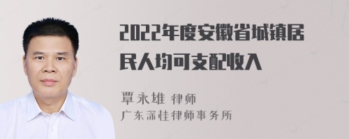 2022年度安徽省城镇居民人均可支配收入