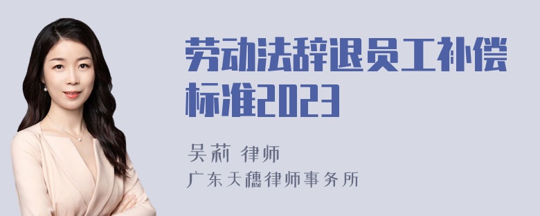 劳动法辞退员工补偿标准2023