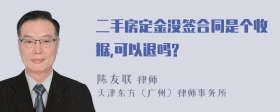 二手房定金没签合同是个收据,可以退吗?