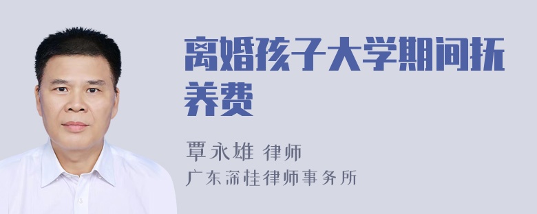 离婚孩子大学期间抚养费