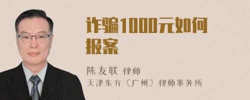 诈骗1000元如何报案