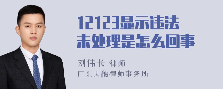 12123显示违法未处理是怎么回事