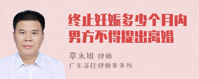 终止妊娠多少个月内男方不得提出离婚