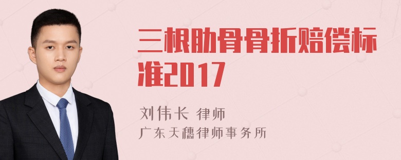 三根肋骨骨折赔偿标准2017