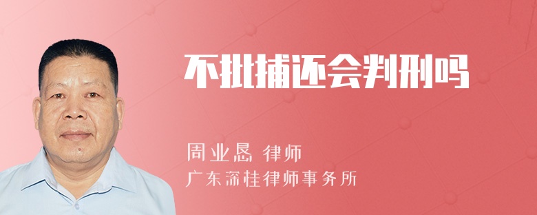 不批捕还会判刑吗