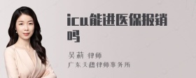 icu能进医保报销吗