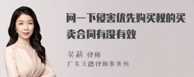 问一下侵害优先购买权的买卖合同有没有效