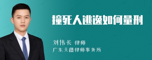 撞死人逃逸如何量刑