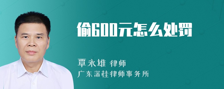 偷600元怎么处罚