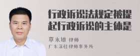 行政诉讼法规定被提起行政诉讼的主体是