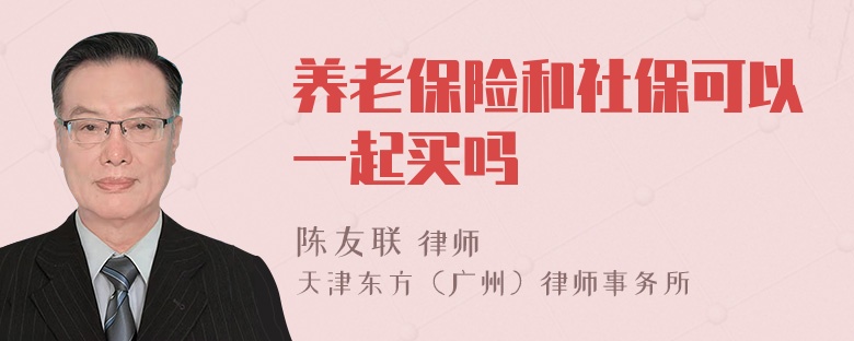 养老保险和社保可以一起买吗