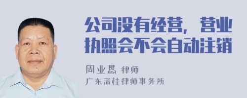 公司没有经营，营业执照会不会自动注销