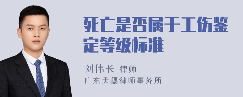 死亡是否属于工伤鉴定等级标准